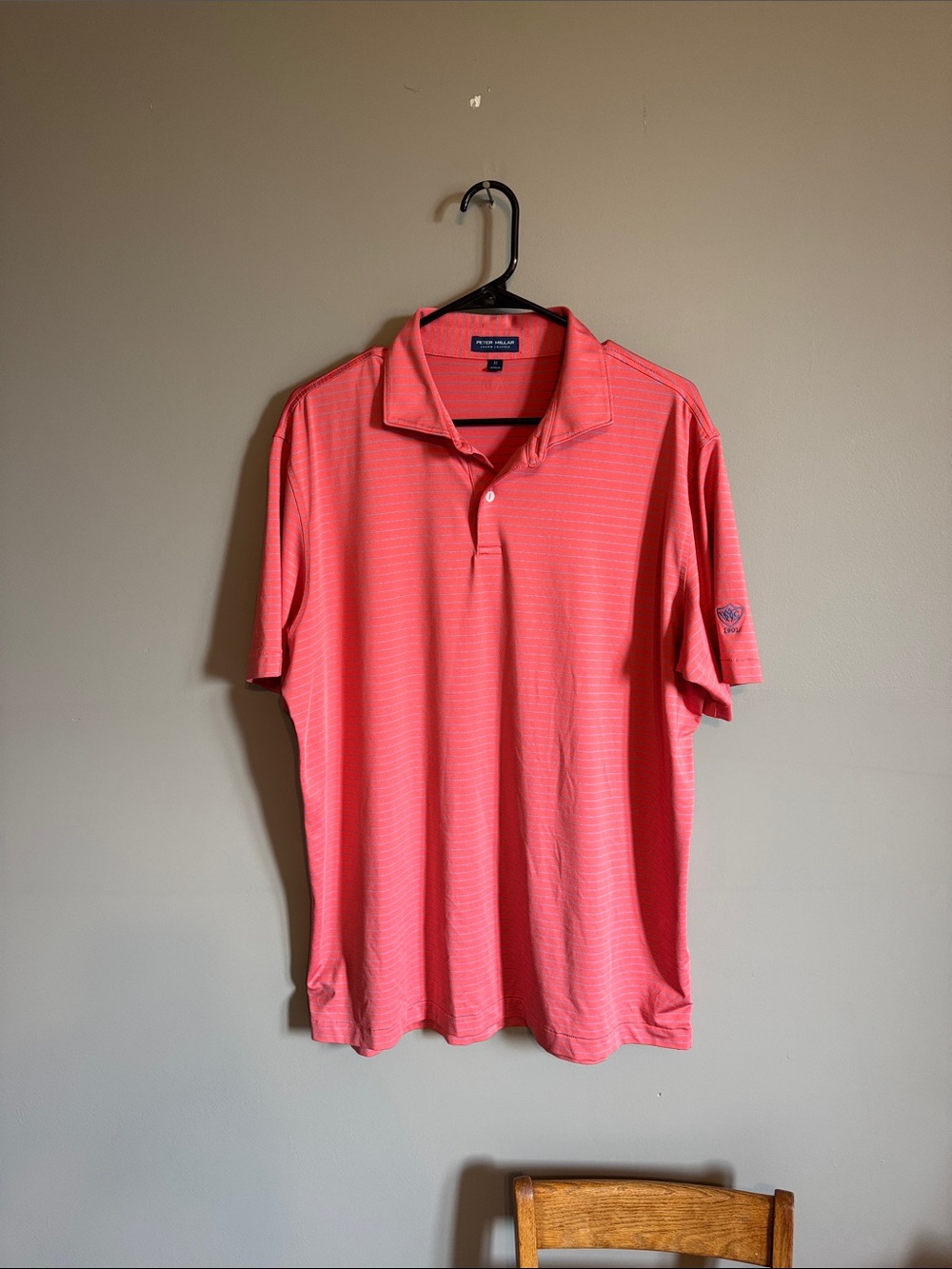 Peter Millar Coral Stripe Performance Polo